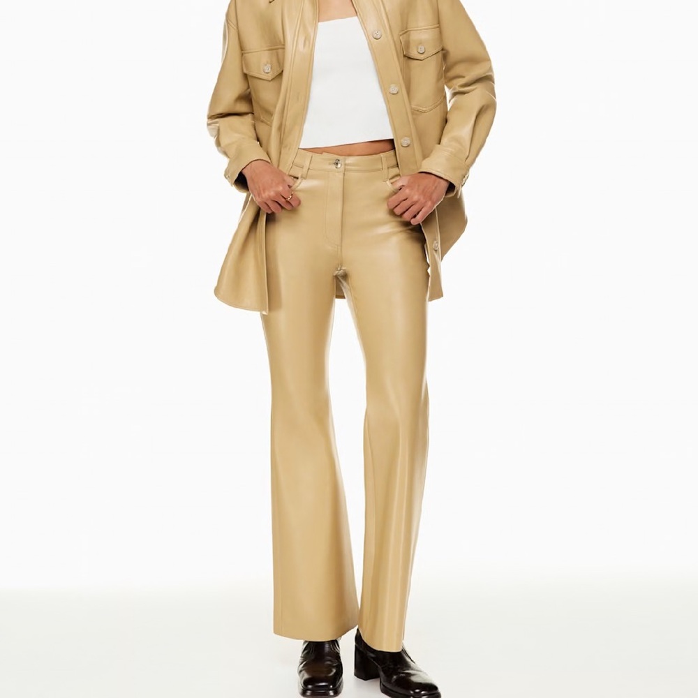 Wilfred Tan High-Waisted Pants